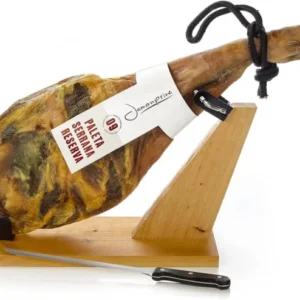 Pack Paleta Curada con kit jamonero - Jamón Auténtico con Sabor Suave y Equilibrado - Ideal para Cualquier Momento - Maestros Jamoneros desde 1965- Peso aprox.: de 4 a 5 kilos